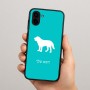 כיסוי בעיצוב אישי עם השם שלך לדגם - Samsung Galaxy A04 בעיצוב כלב