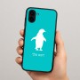 כיסוי בעיצוב אישי עם השם שלך לדגם - Samsung Galaxy A04 בעיצוב פינגווין