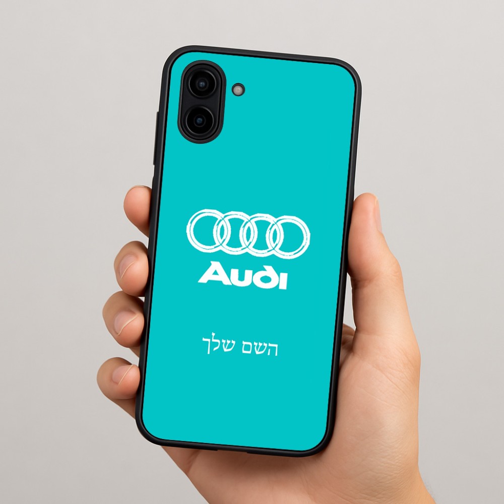 כיסוי בעיצוב אישי עם השם שלך לדגם - Samsung Galaxy A04 בעיצוב אאודי