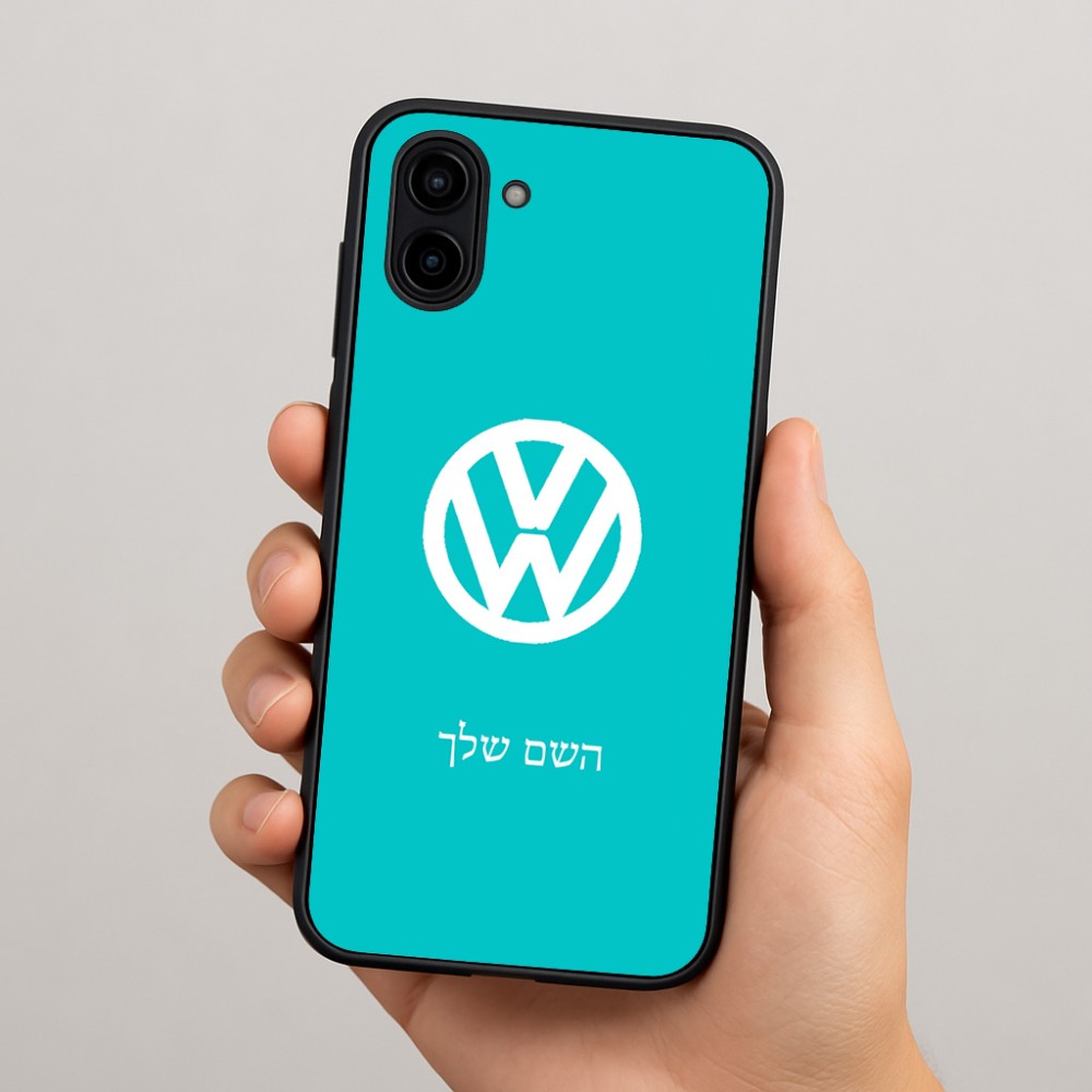 כיסוי בעיצוב אישי עם השם שלך לדגם - Samsung Galaxy A04 בעיצוב פולקסווגן