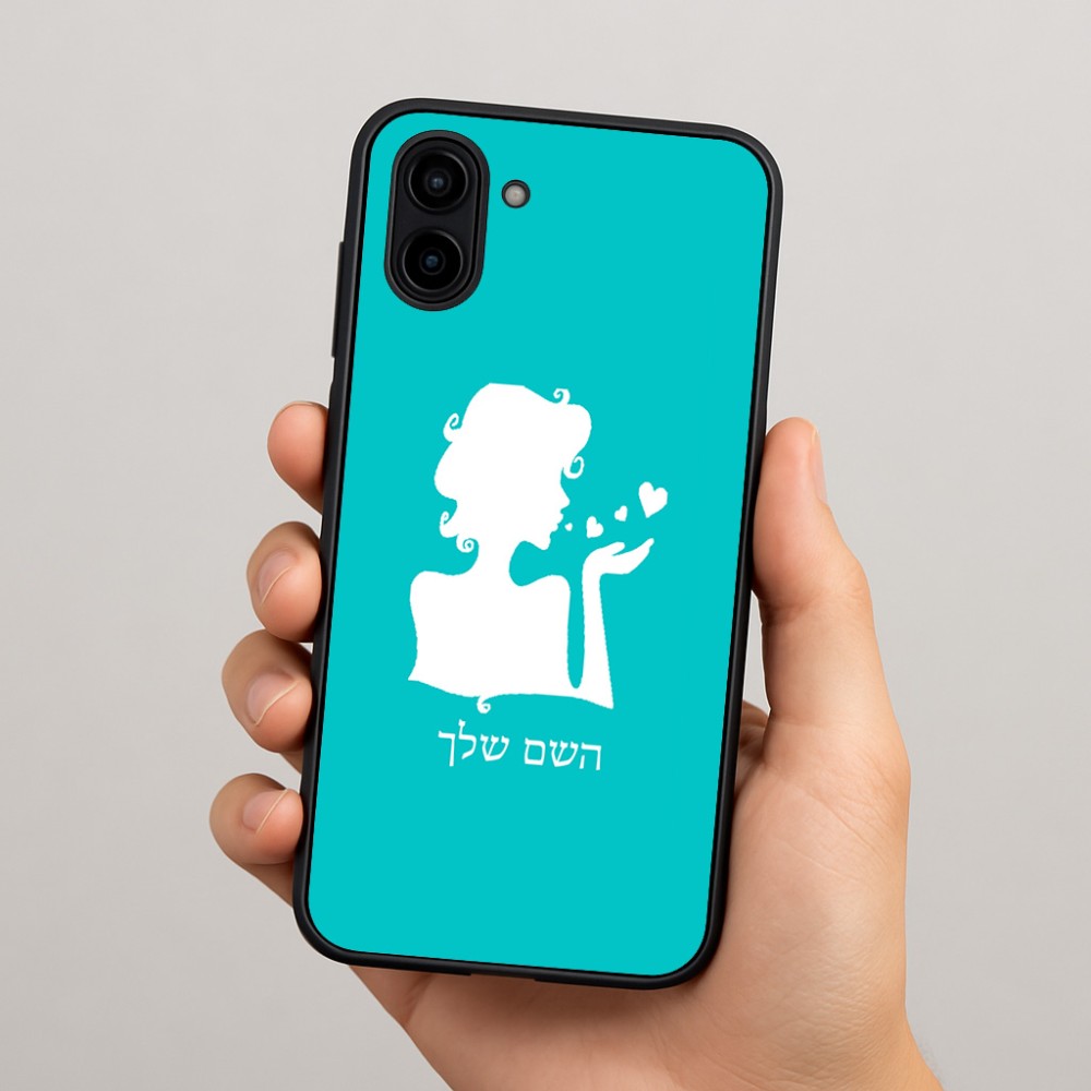 כיסוי בעיצוב אישי עם השם שלך לדגם - Samsung Galaxy A04 בעיצוב אהבת נשים