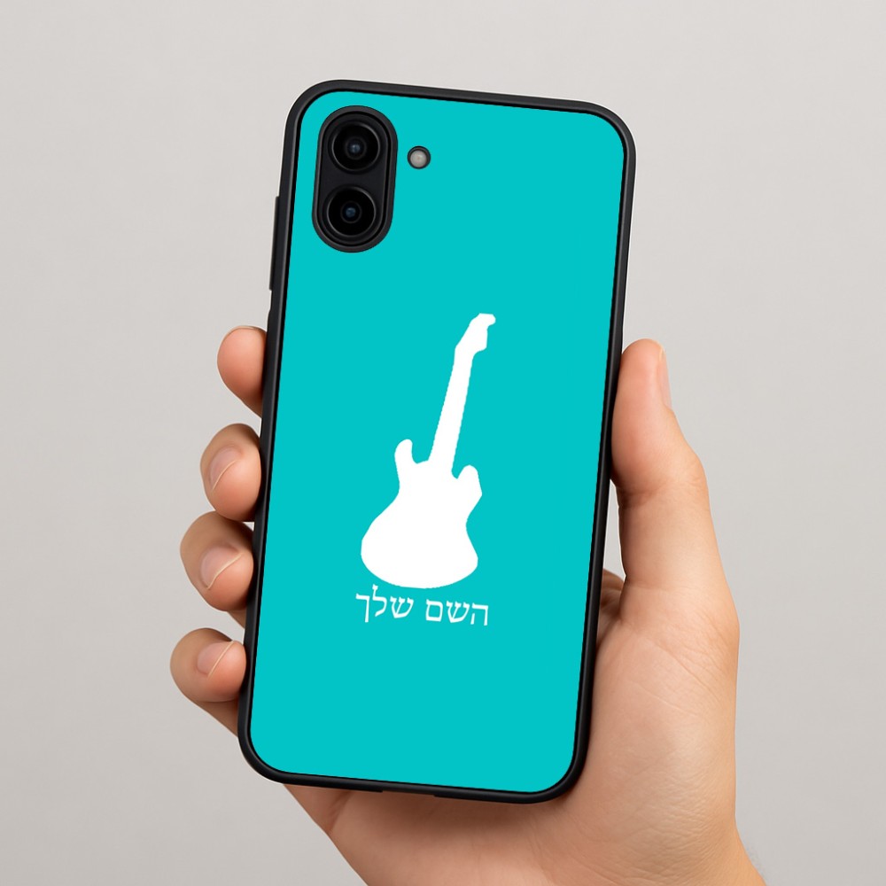 כיסוי בעיצוב אישי עם השם שלך לדגם - Samsung Galaxy A04 בעיצוב גיטרה