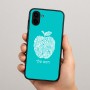 כיסוי בעיצוב אישי עם השם שלך לדגם - Samsung Galaxy A04 בעיצוב הדפס תפוח
