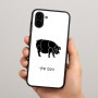כיסוי בעיצוב אישי עם השם שלך לדגם - Samsung Galaxy A04 בעיצוב חזיר