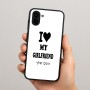 כיסוי בעיצוב אישי עם השם שלך לדגם - Samsung Galaxy A04 בעיצוב אוהב את החברה שלי