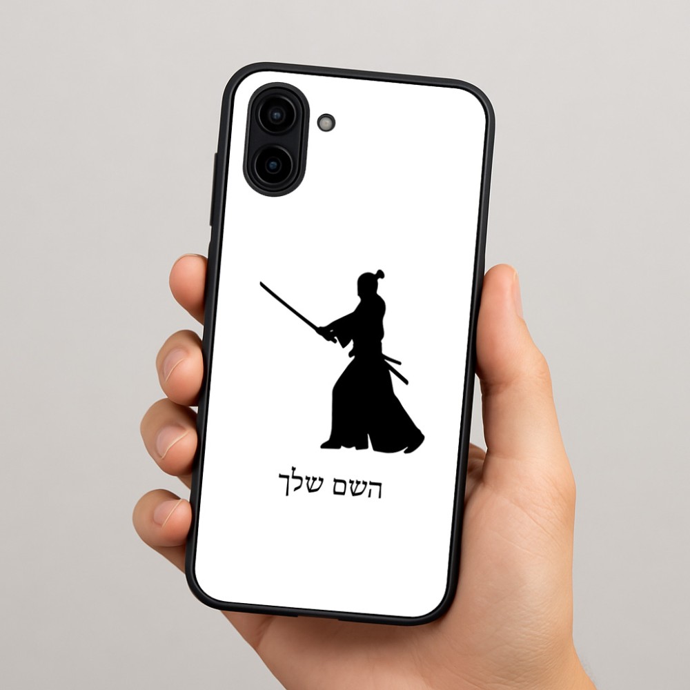 כיסוי בעיצוב אישי עם השם שלך לדגם - Samsung Galaxy A04 בעיצוב סמוראי