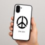 כיסוי בעיצוב אישי עם השם שלך לדגם - Samsung Galaxy A04 בעיצוב סמל השלום