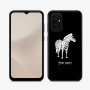 כיסוי בעיצוב אישי עם השם שלך לדגם - Samsung Galaxy A07 4G בעיצוב זברה