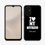 כיסוי בעיצוב אישי עם השם שלך לדגם - Samsung Galaxy A07 4G בעיצוב אוהבת את החבר שלי