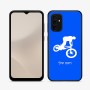 כיסוי בעיצוב אישי עם השם שלך לדגם - Samsung Galaxy A07 4G בעיצוב רוכב אופניים