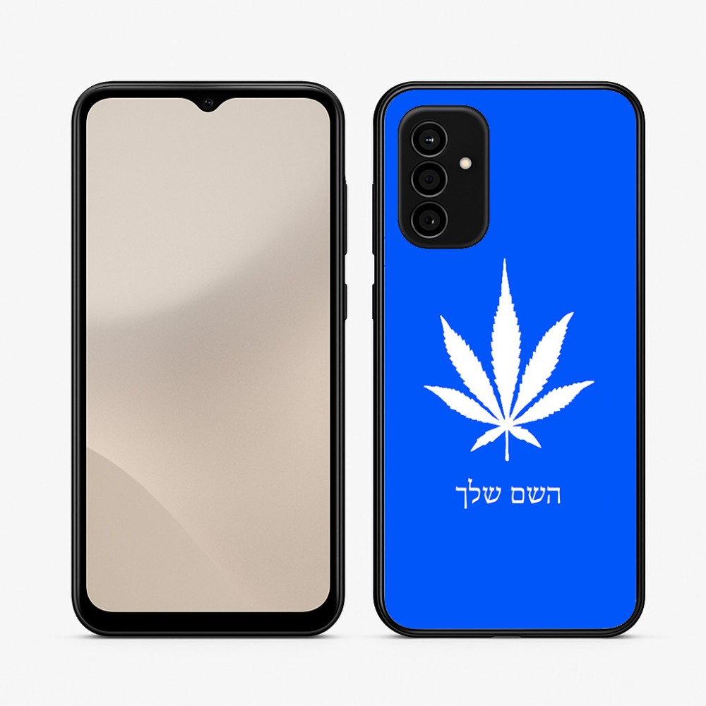 כיסוי בעיצוב אישי עם השם שלך לדגם - Samsung Galaxy A07 4G בעיצוב עלה מריחואנה - גראס