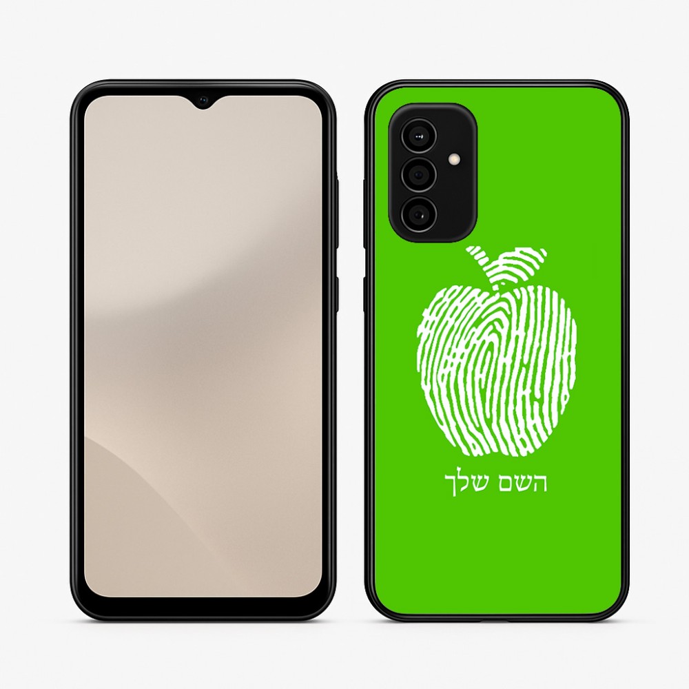 כיסוי בעיצוב אישי עם השם שלך לדגם - Samsung Galaxy A07 4G בעיצוב הדפס תפוח