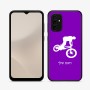 כיסוי בעיצוב אישי עם השם שלך לדגם - Samsung Galaxy A07 4G בעיצוב רוכב אופניים