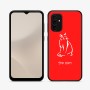 כיסוי בעיצוב אישי עם השם שלך לדגם - Samsung Galaxy A07 4G בעיצוב חתול