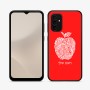 כיסוי בעיצוב אישי עם השם שלך לדגם - Samsung Galaxy A07 4G בעיצוב הדפס תפוח