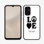 כיסוי בעיצוב אישי עם השם שלך לדגם - Samsung Galaxy A07 4G בעיצוב אהבה