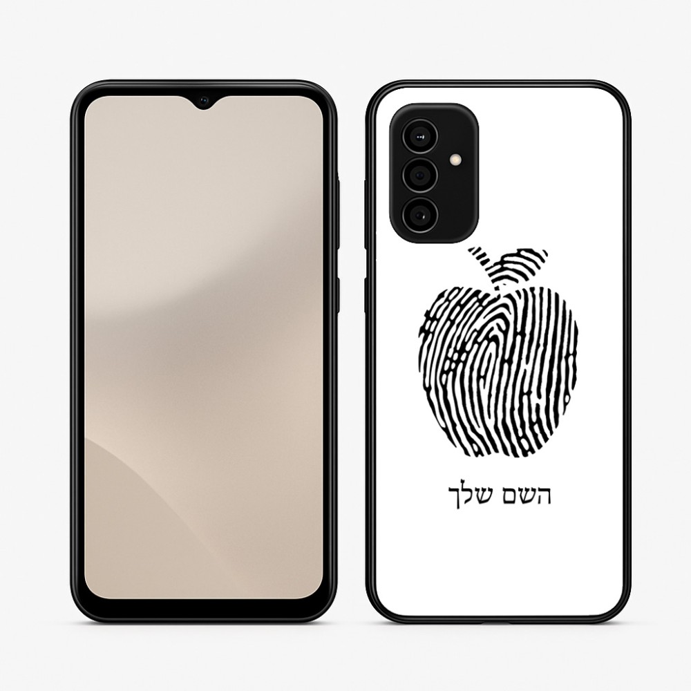 כיסוי בעיצוב אישי עם השם שלך לדגם - Samsung Galaxy A07 4G בעיצוב הדפס תפוח