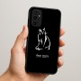 כיסוי בעיצוב אישי עם השם שלך לדגם - Samsung Galaxy A07 4G בעיצוב חתול