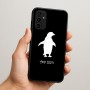 כיסוי בעיצוב אישי עם השם שלך לדגם - Samsung Galaxy A07 4G בעיצוב פינגווין