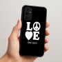 כיסוי בעיצוב אישי עם השם שלך לדגם - Samsung Galaxy A07 4G בעיצוב אהבה