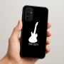 כיסוי בעיצוב אישי עם השם שלך לדגם - Samsung Galaxy A07 4G בעיצוב גיטרה