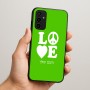 כיסוי בעיצוב אישי עם השם שלך לדגם - Samsung Galaxy A07 4G בעיצוב אהבה
