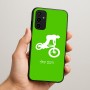 כיסוי בעיצוב אישי עם השם שלך לדגם - Samsung Galaxy A07 4G בעיצוב רוכב אופניים