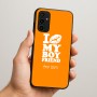 כיסוי בעיצוב אישי עם השם שלך לדגם - Samsung Galaxy A07 4G בעיצוב נשקי את חבר שלי