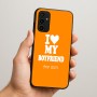 כיסוי בעיצוב אישי עם השם שלך לדגם - Samsung Galaxy A07 4G בעיצוב אוהבת את החבר שלי