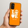כיסוי בעיצוב אישי עם השם שלך לדגם - Samsung Galaxy A07 4G בעיצוב אהבה