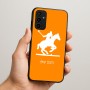 כיסוי בעיצוב אישי עם השם שלך לדגם - Samsung Galaxy A07 4G בעיצוב שחקן פולו - סוס