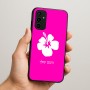 כיסוי בעיצוב אישי עם השם שלך לדגם - Samsung Galaxy A07 4G בעיצוב פרח היביסקוס