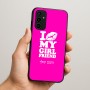 כיסוי בעיצוב אישי עם השם שלך לדגם - Samsung Galaxy A07 4G בעיצוב לנשק את החברה שלי
