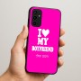 כיסוי בעיצוב אישי עם השם שלך לדגם - Samsung Galaxy A07 4G בעיצוב אוהבת את החבר שלי