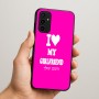 כיסוי בעיצוב אישי עם השם שלך לדגם - Samsung Galaxy A07 4G בעיצוב אוהב את החברה שלי
