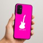 כיסוי בעיצוב אישי עם השם שלך לדגם - Samsung Galaxy A07 4G בעיצוב גיטרה