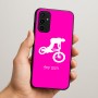 כיסוי בעיצוב אישי עם השם שלך לדגם - Samsung Galaxy A07 4G בעיצוב רוכב אופניים