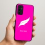 כיסוי בעיצוב אישי עם השם שלך לדגם - Samsung Galaxy A07 4G בעיצוב נוצת נוצה