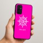 כיסוי בעיצוב אישי עם השם שלך לדגם - Samsung Galaxy A07 4G בעיצוב הגה - קפטן - ים