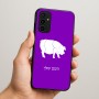 כיסוי בעיצוב אישי עם השם שלך לדגם - Samsung Galaxy A07 4G בעיצוב חזיר