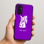כיסוי בעיצוב אישי עם השם שלך לדגם - Samsung Galaxy A07 4G בעיצוב ארנב מחזיק גזר