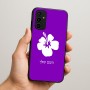 כיסוי בעיצוב אישי עם השם שלך לדגם - Samsung Galaxy A07 4G בעיצוב פרח היביסקוס