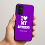 כיסוי בעיצוב אישי עם השם שלך לדגם - Samsung Galaxy A07 4G בעיצוב אוהבת את החבר שלי