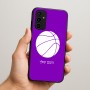 כיסוי בעיצוב אישי עם השם שלך לדגם - Samsung Galaxy A07 4G בעיצוב כדורסל