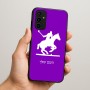 כיסוי בעיצוב אישי עם השם שלך לדגם - Samsung Galaxy A07 4G בעיצוב שחקן פולו - סוס