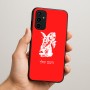 כיסוי בעיצוב אישי עם השם שלך לדגם - Samsung Galaxy A07 4G בעיצוב ארנב מחזיק גזר