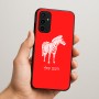 כיסוי בעיצוב אישי עם השם שלך לדגם - Samsung Galaxy A07 4G בעיצוב זברה