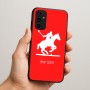 כיסוי בעיצוב אישי עם השם שלך לדגם - Samsung Galaxy A07 4G בעיצוב שחקן פולו - סוס