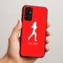 כיסוי בעיצוב אישי עם השם שלך לדגם - Samsung Galaxy A07 4G בעיצוב רץ רץ אישה