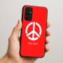 כיסוי בעיצוב אישי עם השם שלך לדגם - Samsung Galaxy A07 4G בעיצוב סמל השלום